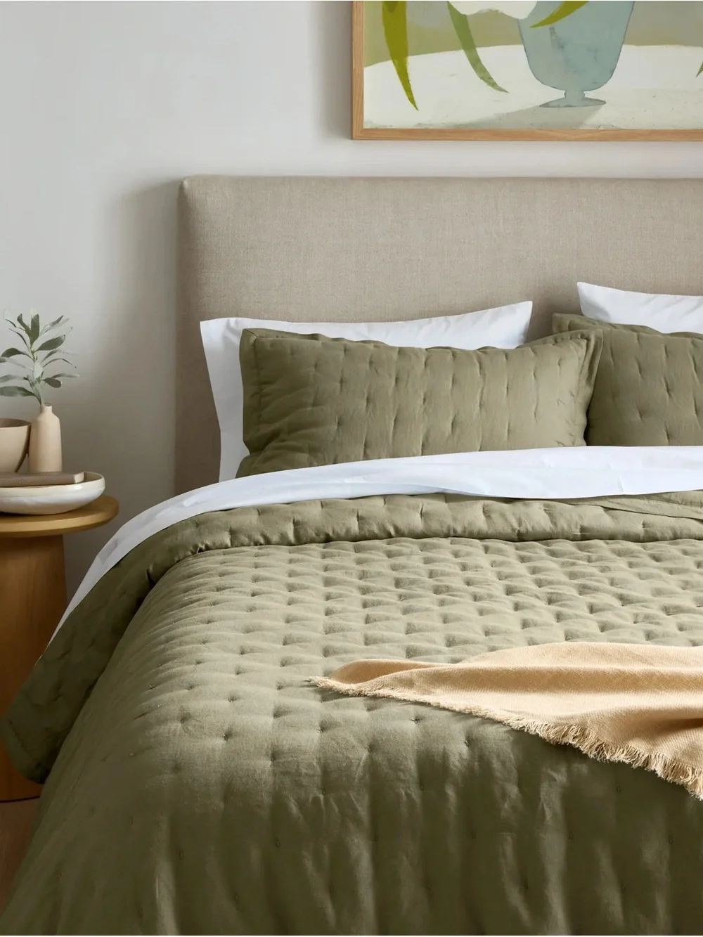 European Linen Dream Quilt Set Full/Queen Wilowleaf